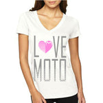 Moto Head Women's Love White Tee