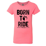 Born To Ride Moto Head Tee Pink