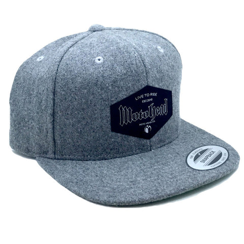 Moto Head Live to Ride Snapback Grey