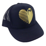 Moto Head Black Gold Women's Trucker Hat